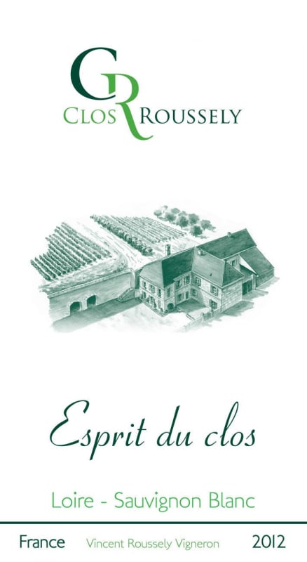 Domaine du Clos Roussely Esprit du Clos Sauvignon Blanc 2012 Front Label