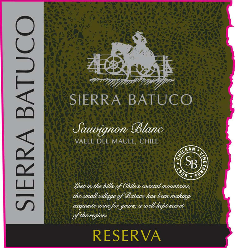 Sierra Batuco Reserva Sauvignon Blanc 2014 Front Label
