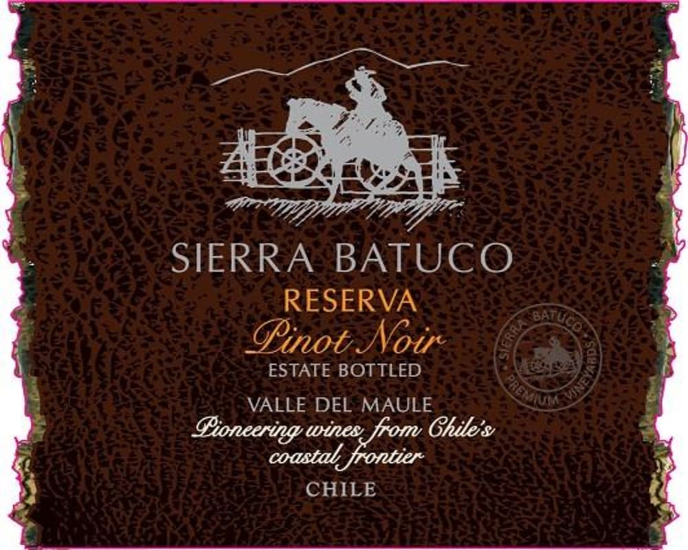 Sierra Batuco Reserva Pinot Noir 2013 Front Label