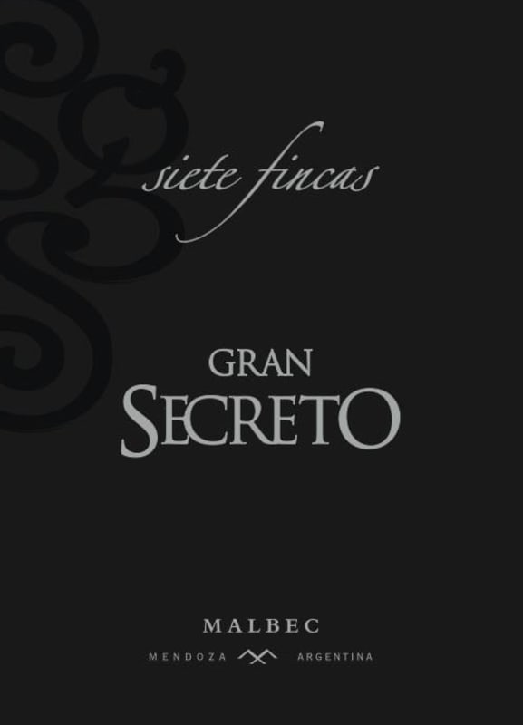 Siete Fincas Gran Secreto Malbec 2008 Front Label