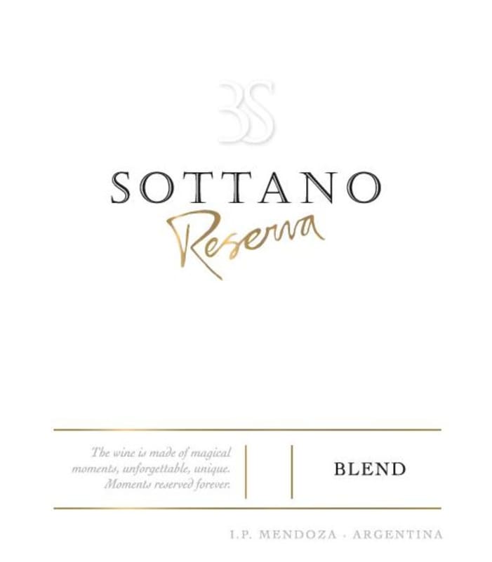 Bodega Sottano Reserva Red Blend 2012 Front Label