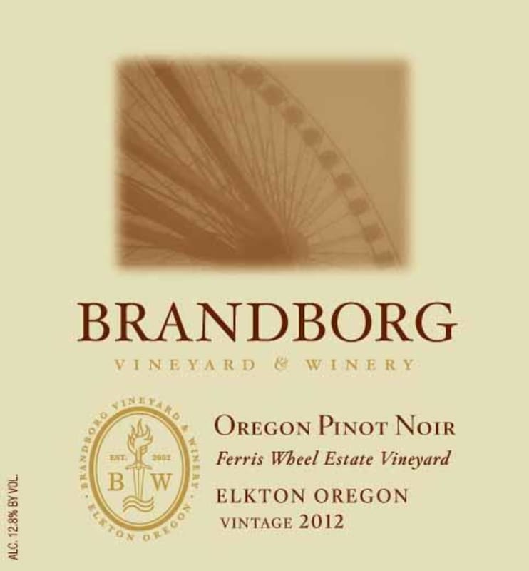 Brandborg Cellars Ferris Wheel Estate Pinot Noir 2012 Front Label