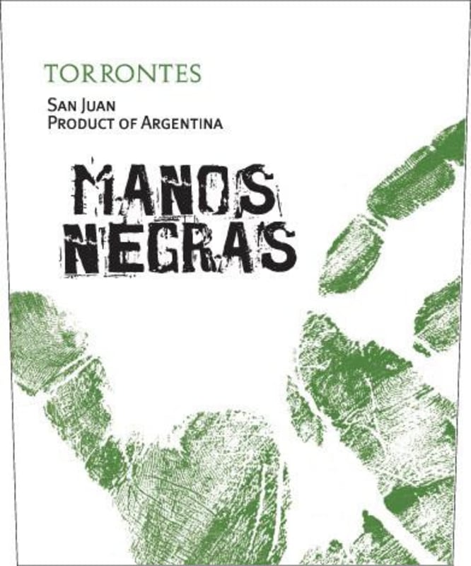 Manos Negras Torrontes 2012 Front Label