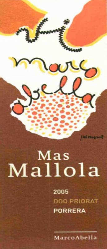 Marco Abella Mas Mallola 2005 Front Label