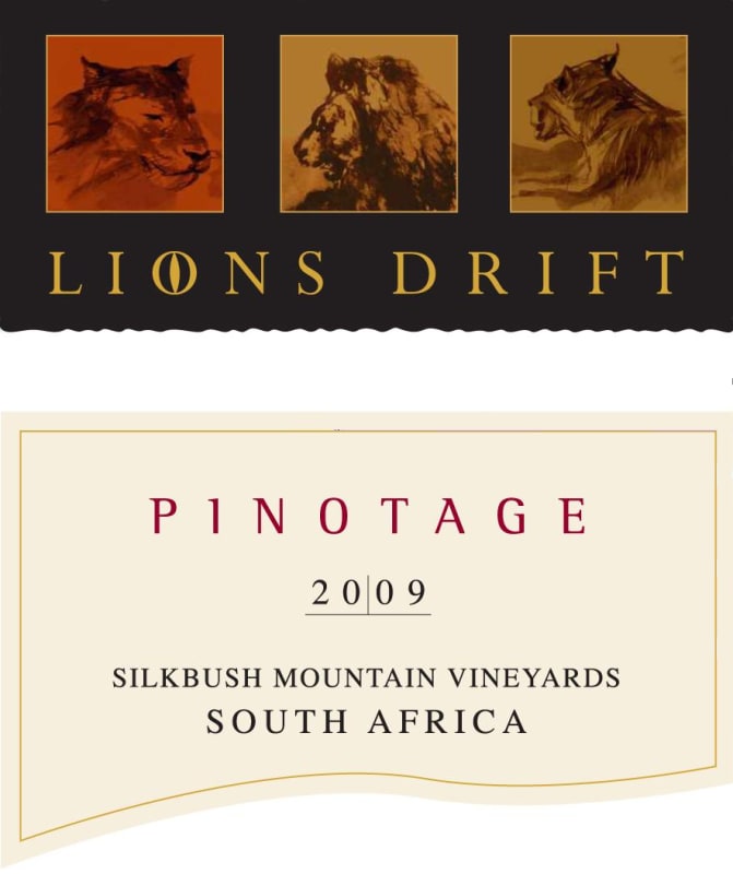 Silkbush Winery Lions Drift Pinotage 2009 Front Label