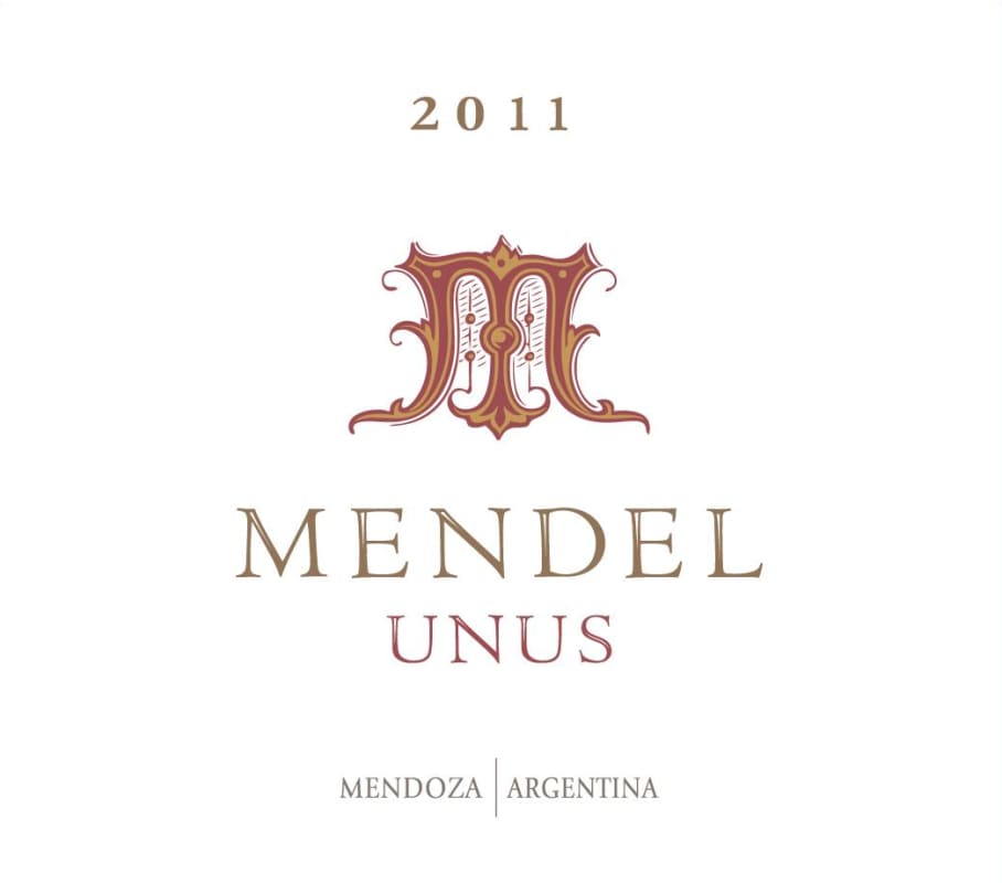 Mendel Unus 2011 Front Label