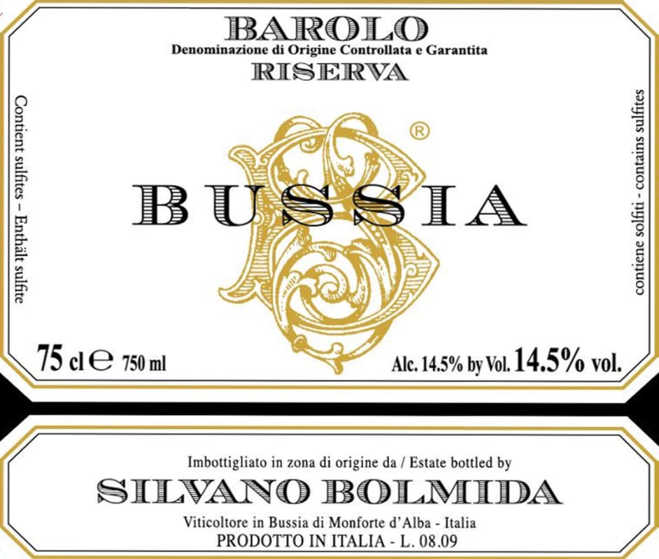 Weingut Kreiselmaier Barolo Bussia Riserva 2009 Front Label