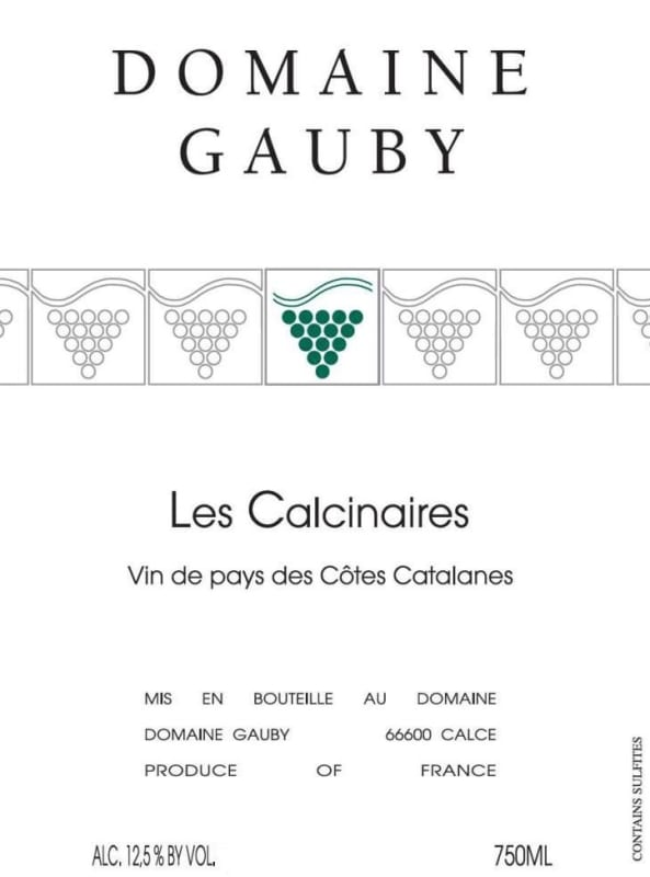 Domaine Gauby Calcinaires 2011 Front Label