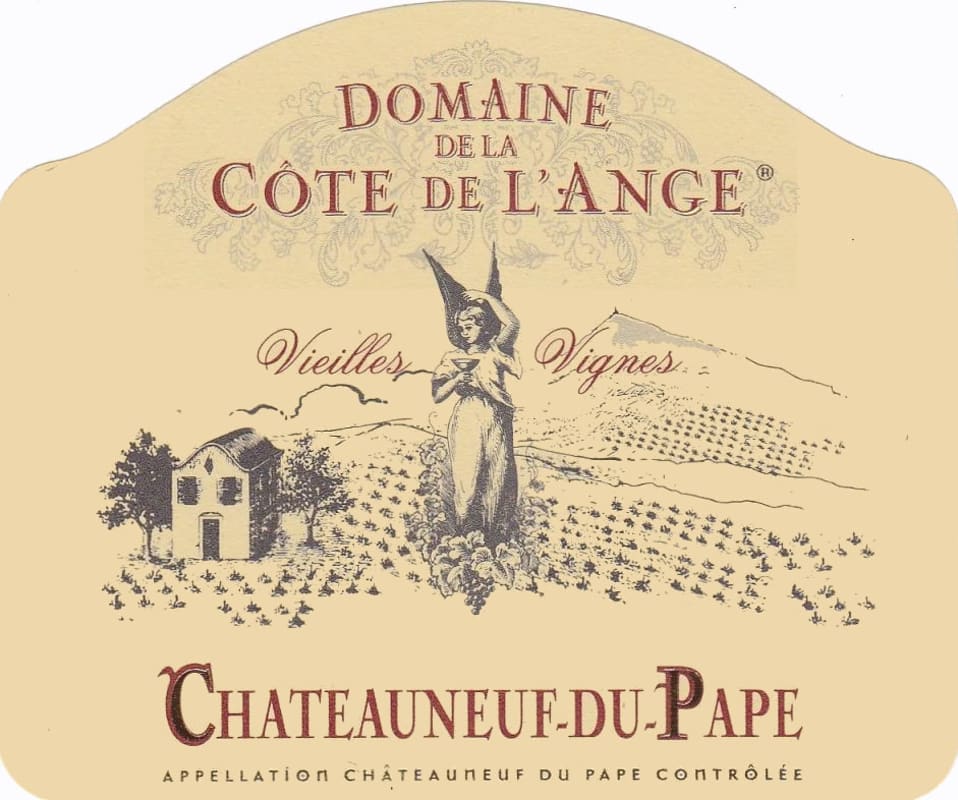Dom. de la Cote de l'Ange Chateauneuf-du-Pape Vieilles Vignes 2009 Front Label