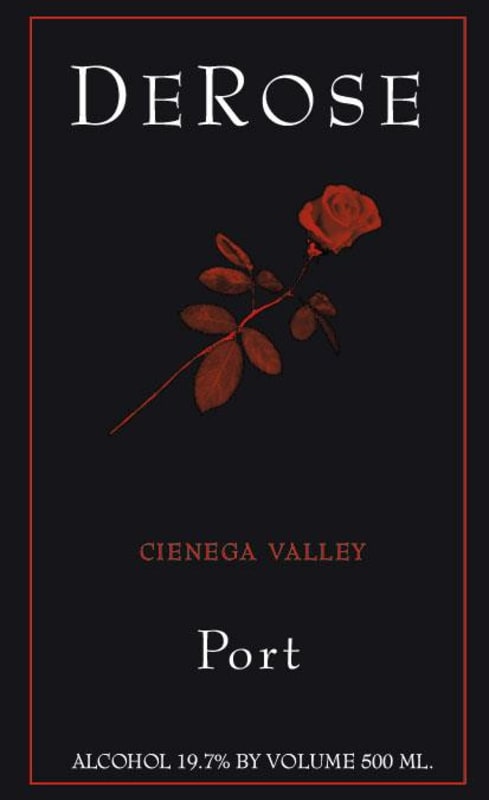 DeRose Vineyards Port 2002 Front Label