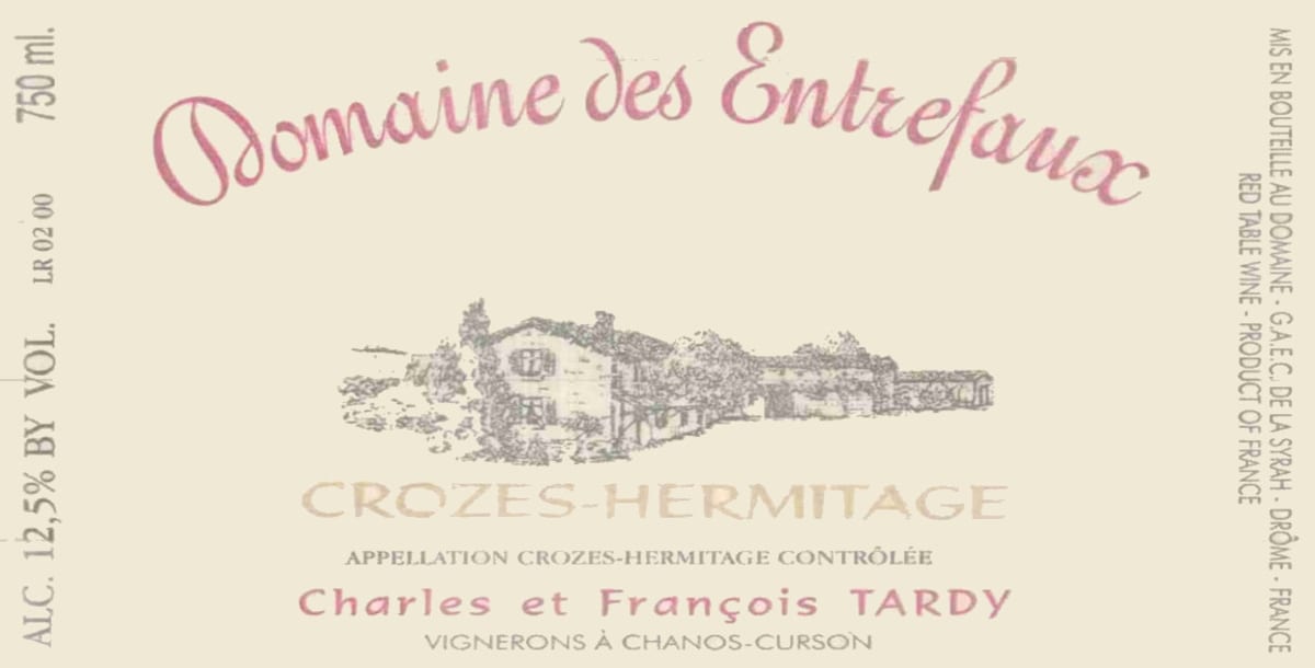 Domaine des Entrefaux Crozes-Hermitage 2007 Front Label