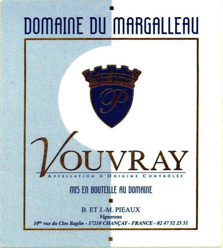 Dom. Du Margalleau Vouvray Sec 2012 Front Label