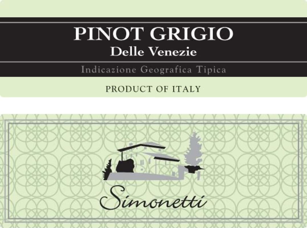 Simonetti Delle Venezie Pinot Grigio 2012 Front Label