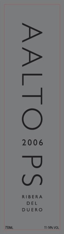 Aalto Ribera del Duero PS 2006 Front Label