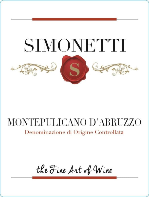 Simonetti Montepulciano d'Abruzzo 2014 Front Label