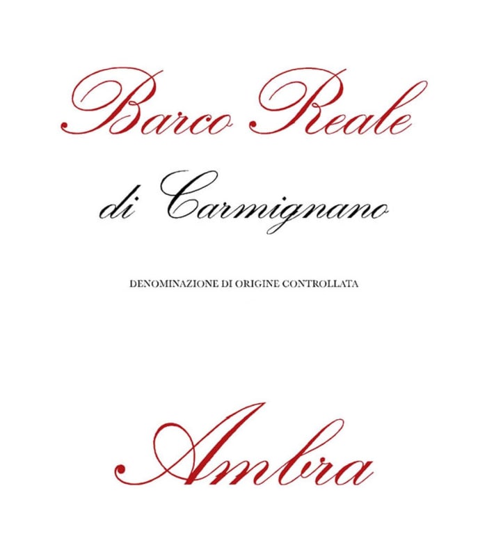 Ambra Barco Reale di Carmignano 2008 Front Label