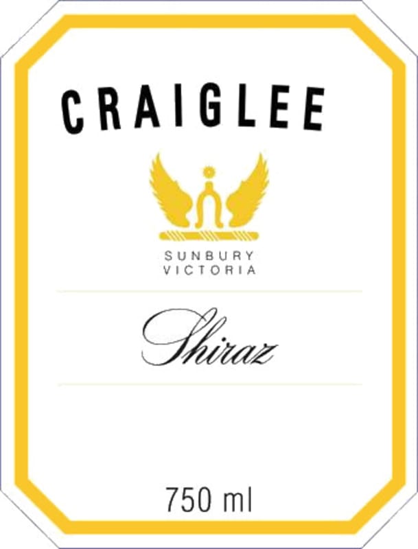 Craiglee Shiraz 2012 Front Label