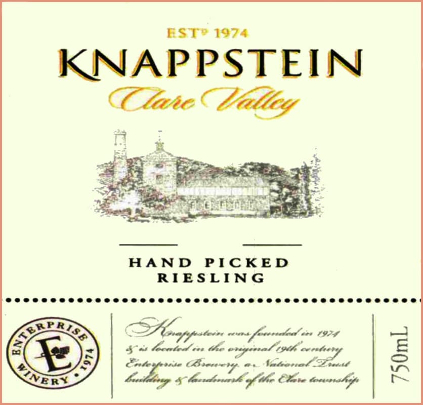 Knappstein Hand Picked Riesling 2010 Front Label