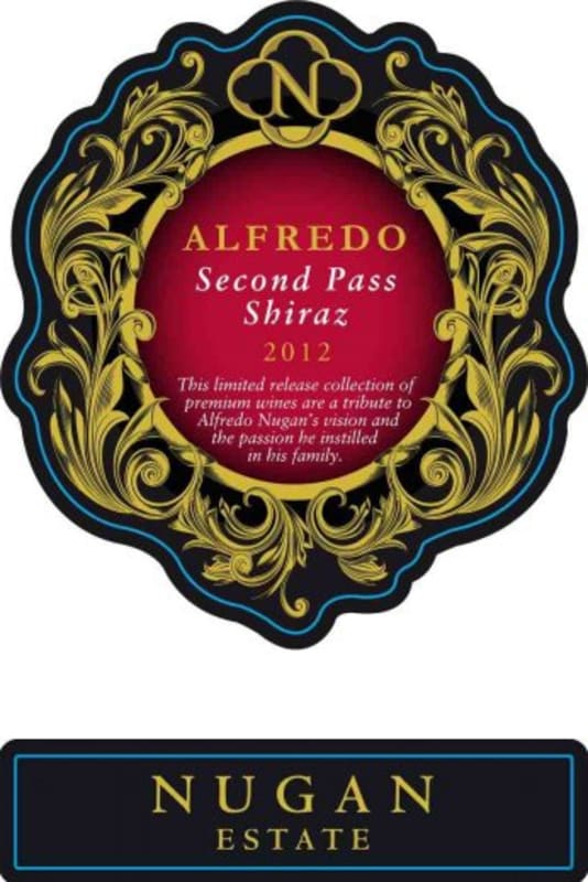 Nugan Estate Alfredo Second Pass Shiraz 2012 Front Label