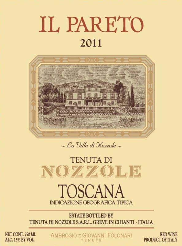 Tenuta di Nozzole Il Pareto 2011 Front Label