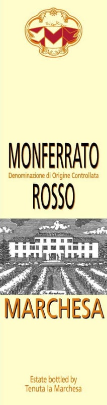 Tenuta la Marchesa Monferrato Rosso 2012 Front Label