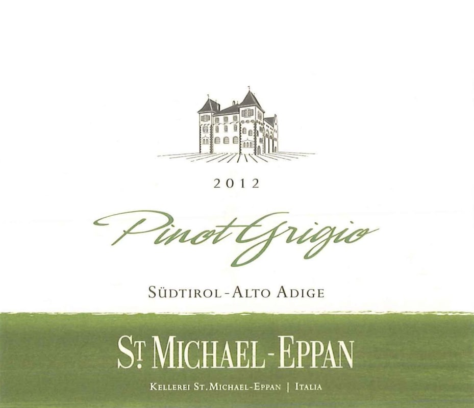 St. Michael-Eppan Pinot Grigio 2012 Front Label
