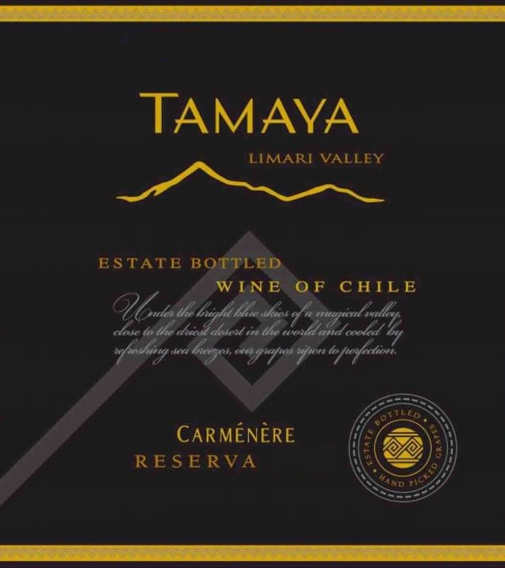 Tamaya Reserva Carmenere 2012 Front Label