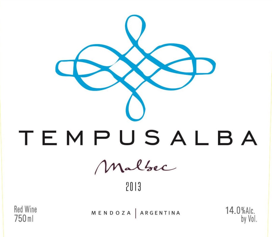 Tempus Alba Malbec 2013 Front Label