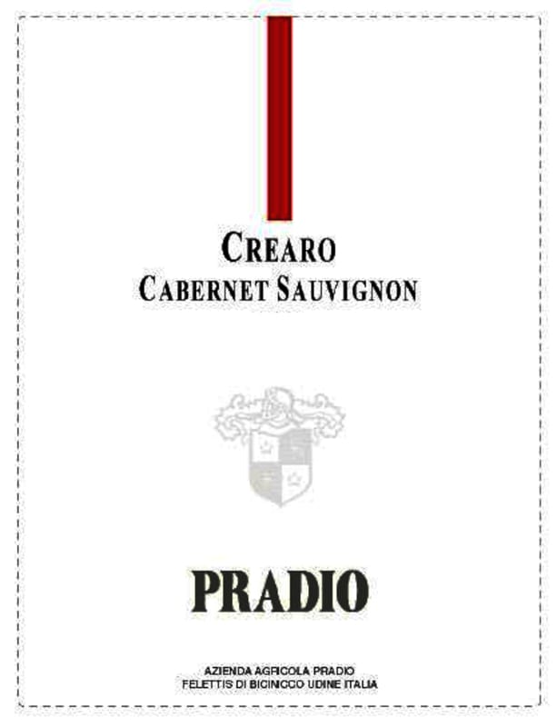 Pradio Crearo Cabernet Sauvignon 2008 Front Label