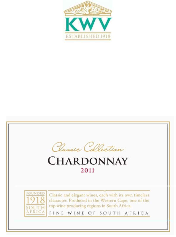 KWV Chardonnay 2011 Front Label