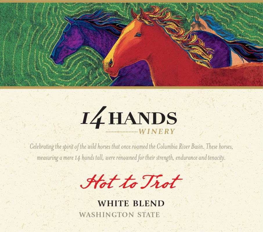 14 Hands Hot to Trot White Blend 2014 Front Label