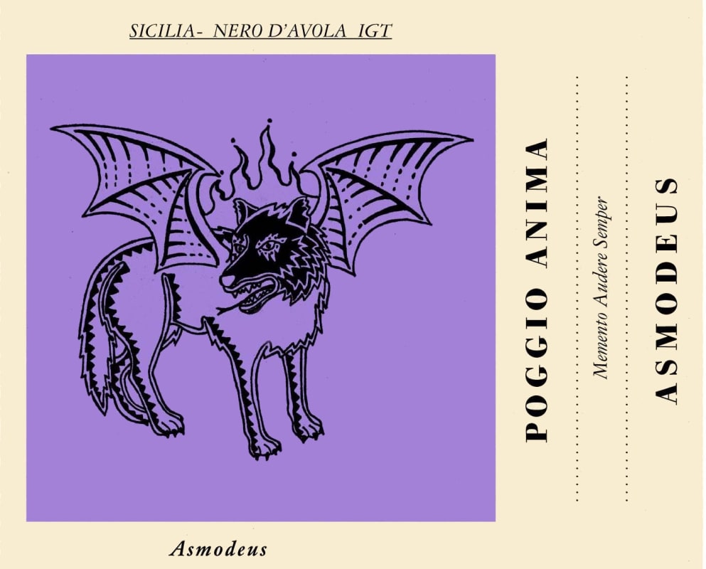 Poggio Anima Asmodeus Nero d'Avola 2011 Front Label