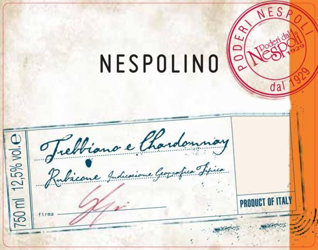 Poderi dal Nespoli Nespolino Bianco 2015 Front Label