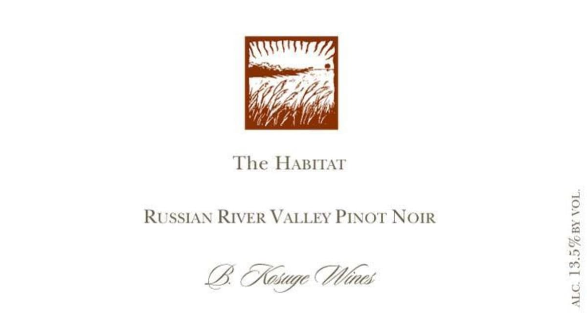 B. Kosuge The Habitat Pinot Noir 2011 Front Label