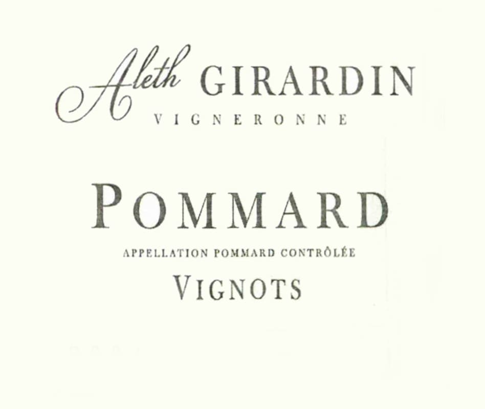 Aleth Girardin Pommard Vignots 2011 Front Label