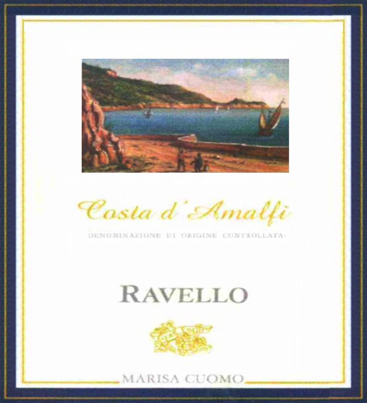 Marisa Cuomo Costa d'Amalfi Ravello 2011 Front Label