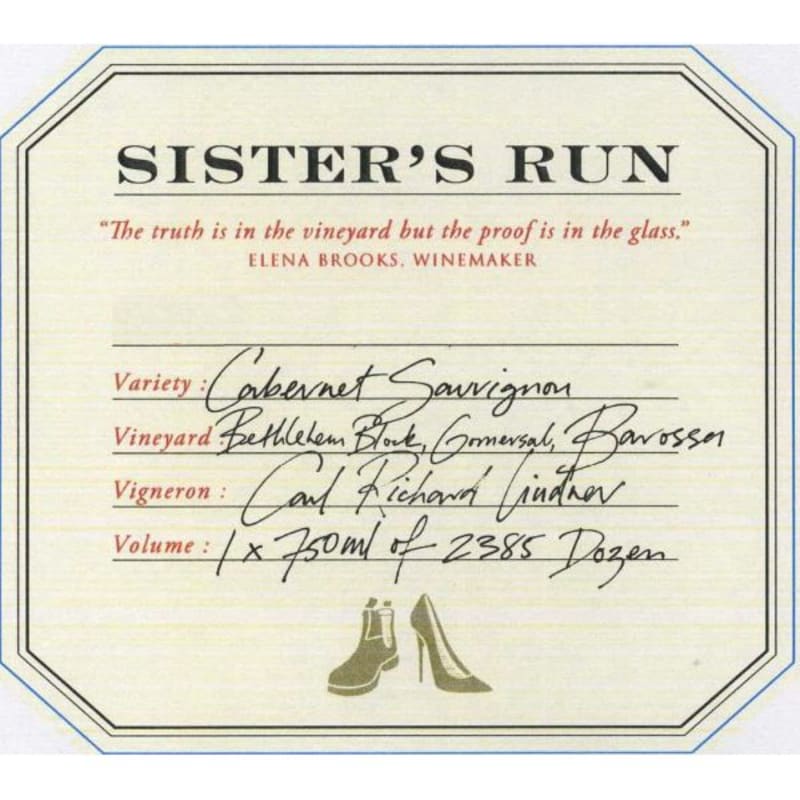Sister's Run Bethlehem Block Cabernet Sauvignon 2013 Front Label