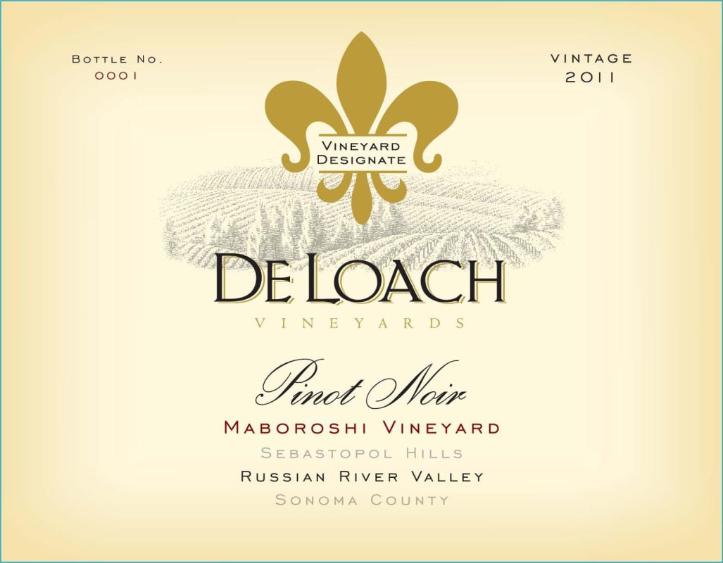 DeLoach Maboroshi Vineyard Pinot Noir 2011 Front Label