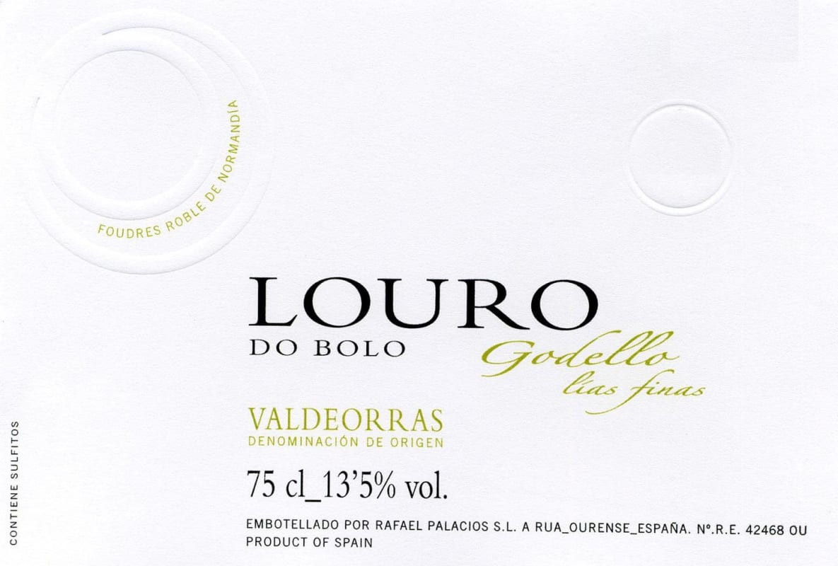 Rafael Palacios Louro Do Bolo Godello 2010 Front Label