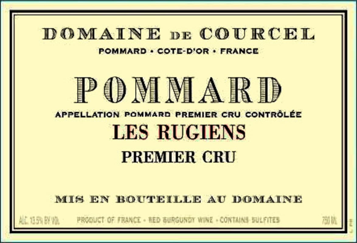 Domaine de Courcel Pommard Les Rugiens Premier Cru 2009 Front Label