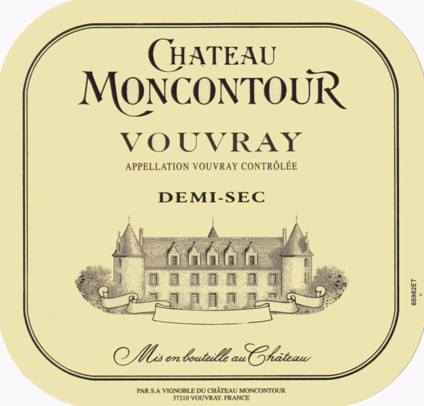 Chateau Moncontour Vouvray Demi-Sec 2015 Front Label
