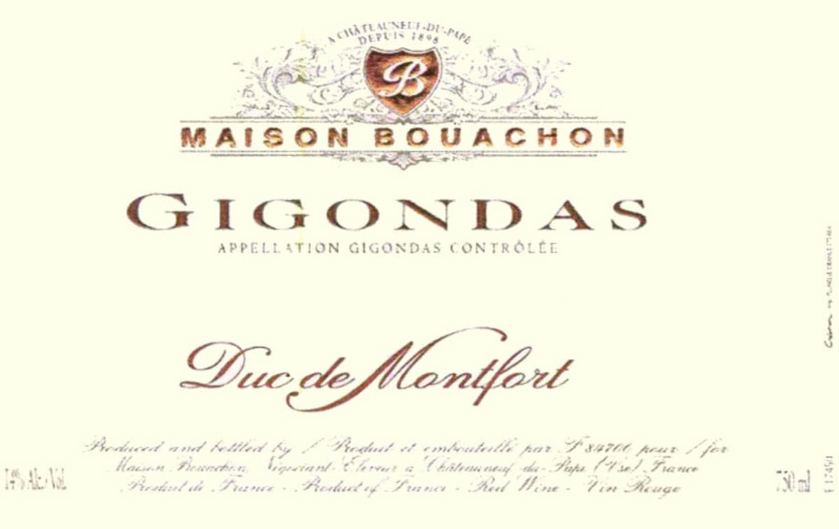 Skalli Family Wines France Gigondas Duc de Montfort 2009 Front Label