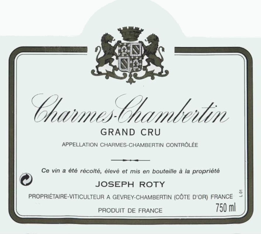 Domaine Joseph Roty Charmes-Chambertin Grand Cru 2009 Front Label