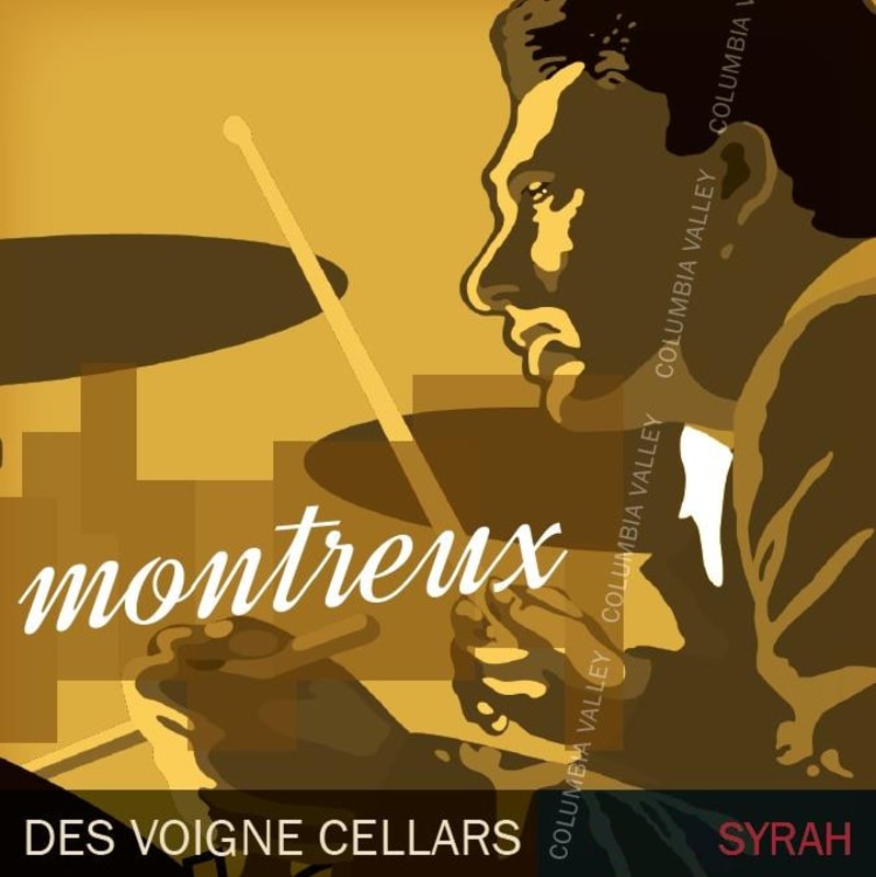 Des Voigne Cellars Montreux Syrah 2012 Front Label