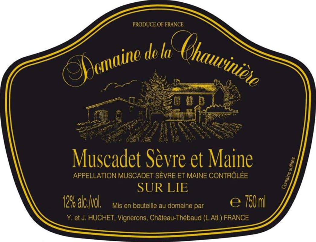 Domaine de la Chauviniere Muscadet Sevre et Maine Sur Lie 2015 Front Label
