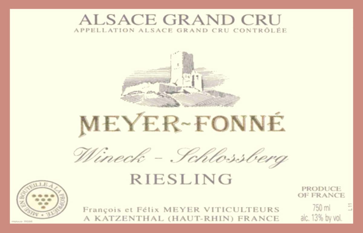 Meyer-Fonne Wineck-Schlossberg Riesling Grand Cru 2012 Front Label