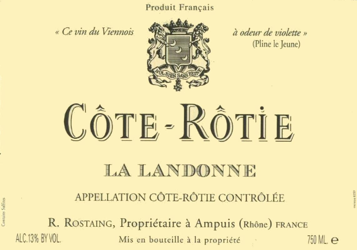 Rene Rostaing Cote-Rotie La Landonne 2013 Front Label