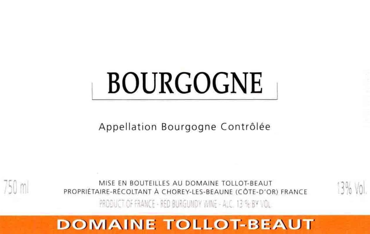 Domaine Tollot-Beaut Bourgogne Rouge 2011 Front Label