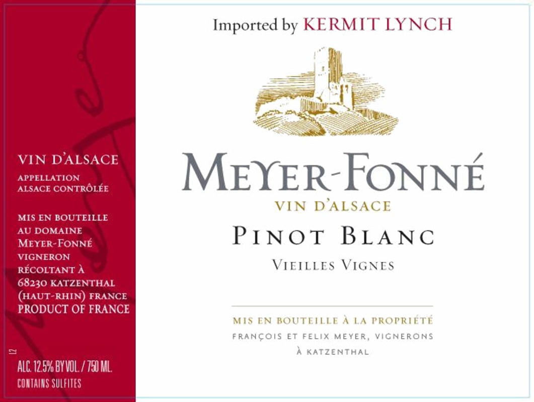 Meyer-Fonne Vieilles Vignes Pinot Blanc 2014 Front Label