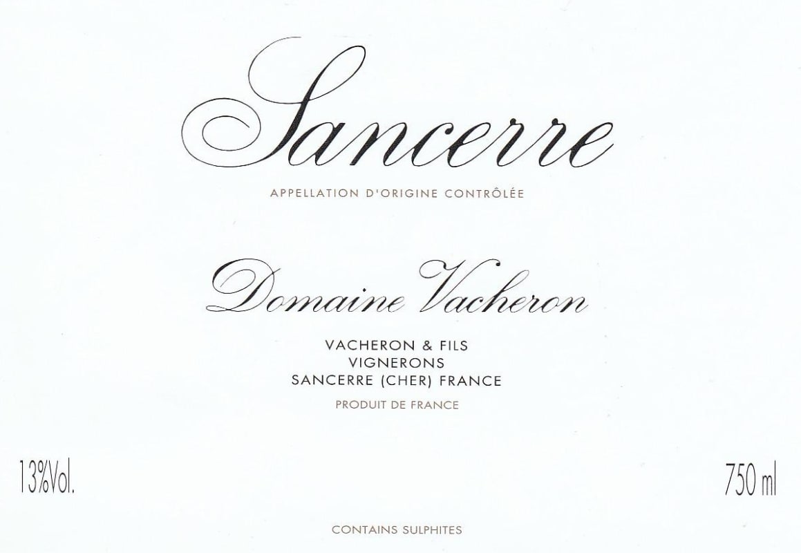 Domaine Vacheron Sancerre Rouge 2007 Front Label